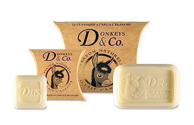 Donkeys & Co. - Jabón con leche de burra, Clásico con Arcilla Blanca - 100gr - Imagen 1